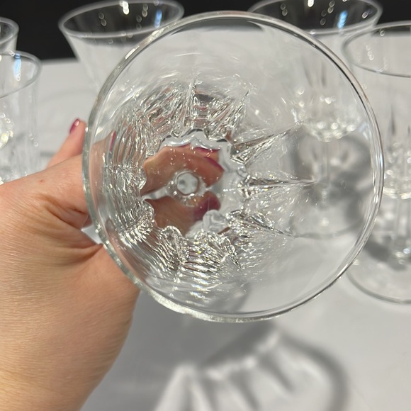 Vintage Arcoroc France crystal wine cordial glasses regency star 5.25” - Picture 5 of 16